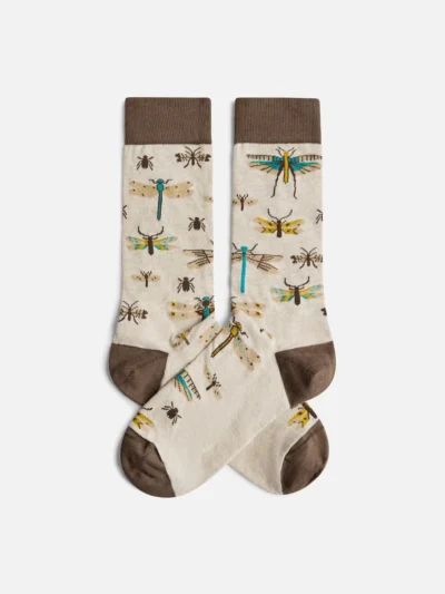 Beige Insects Sock